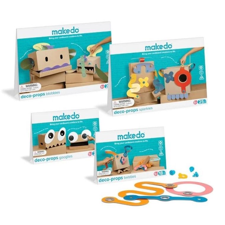 Makedo, Deco-Props, zestaw kreatywnych kształtów dekoracyjnych, Blobbies, 25 elementów