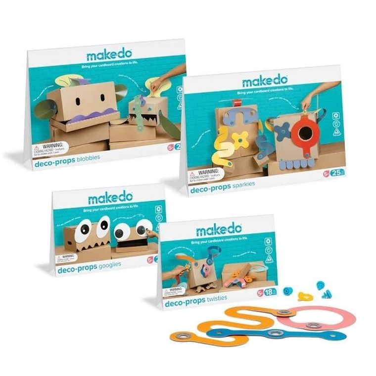 Makedo, Deco-Props, zestaw kreatywnych kształtów dekoracyjnych, Sparkies, 25 elementów