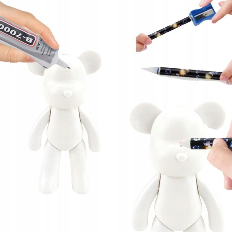 Maksik, figurka diamentowa, zestaw artystyczny, Miś