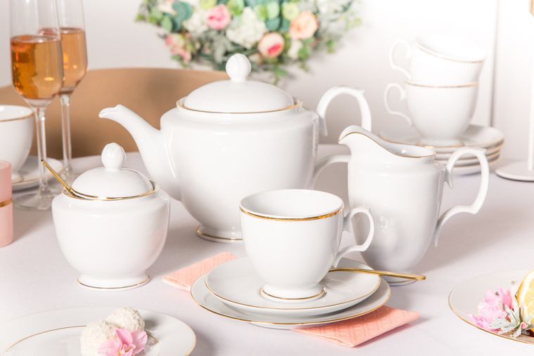 MariaPaula, klasyka złota linia, zestaw kawowy 6/21