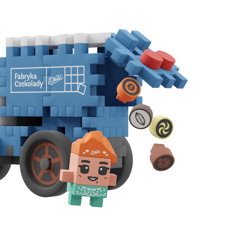 Marioinex, Mini Waffle, Wedel, Słodka Furgonetka, klocki konstrukcyjne, 100 elementów