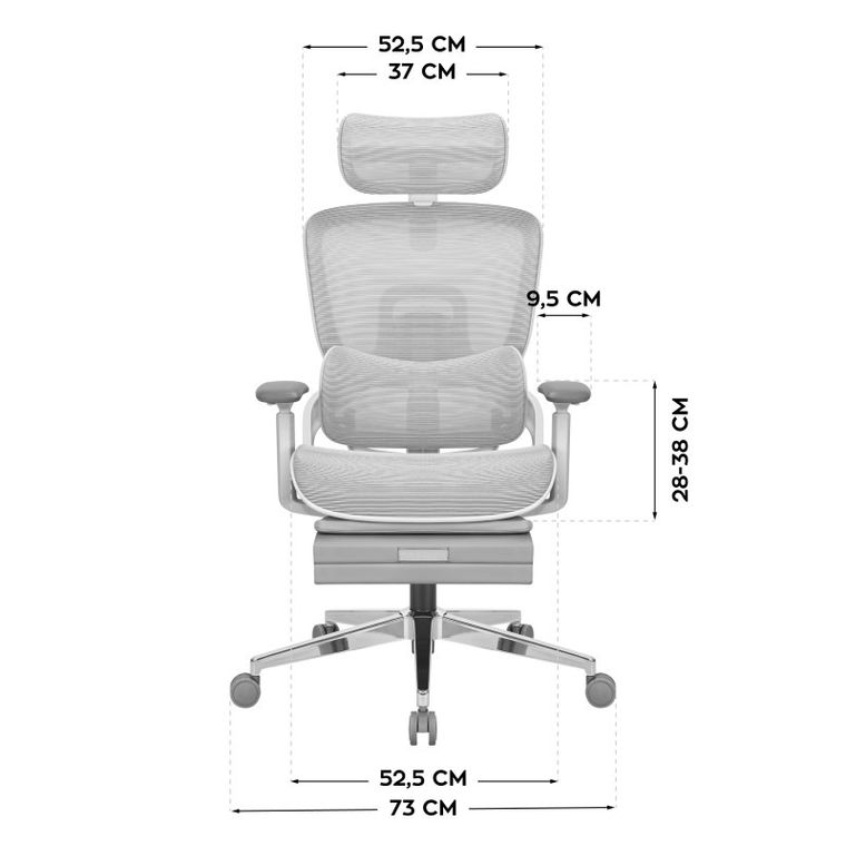 Mark Adler, Expert 9.3, fotel ergonomiczny, szary