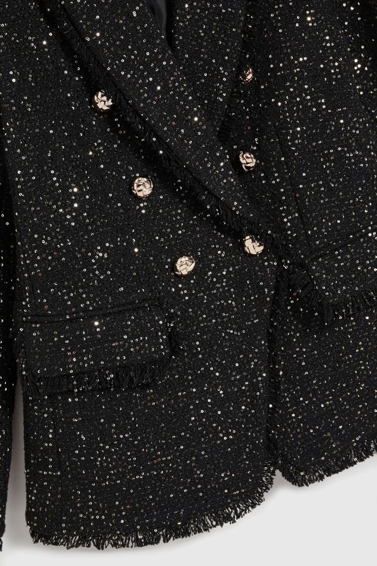 Marynarka damska, czarna, Moodo