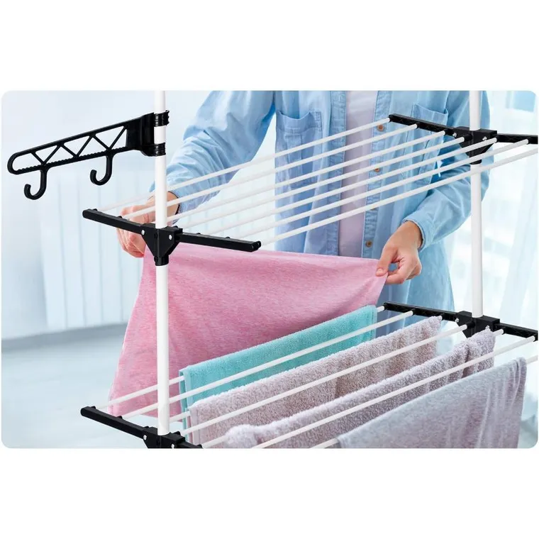 Massido, Delia, suszarka na pranie stojąca, rozkładana, biała, 15 m