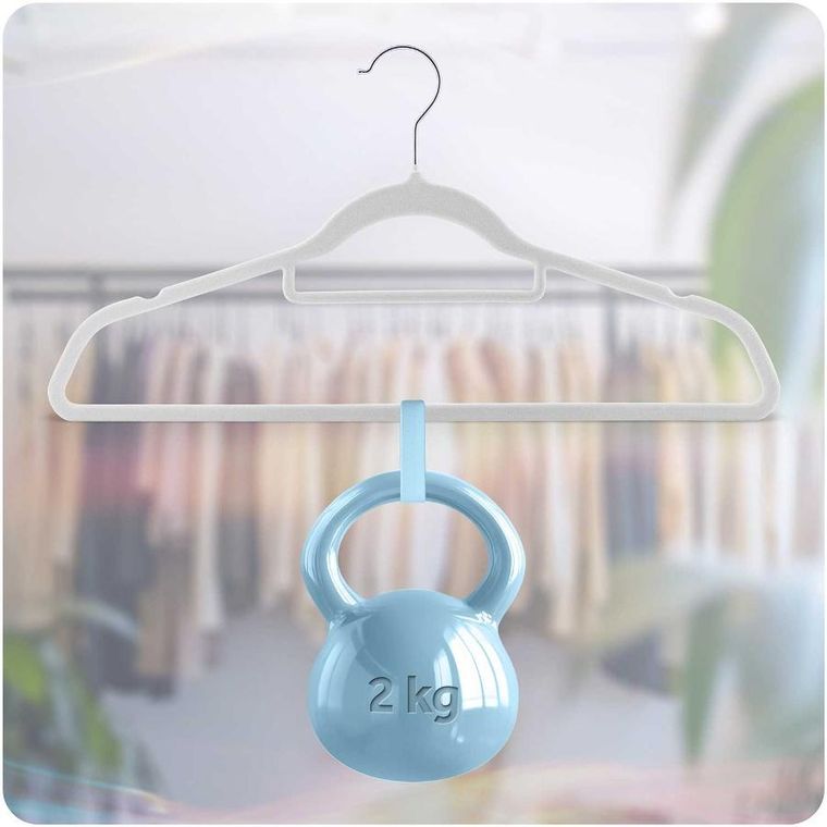 Massido, Welurowe wieszaki na ubrania, 20 szt., MS-859