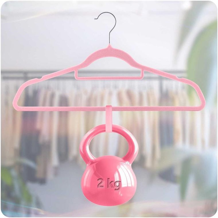 Massido, Welurowe wieszaki na ubrania, 20 szt., MS-859