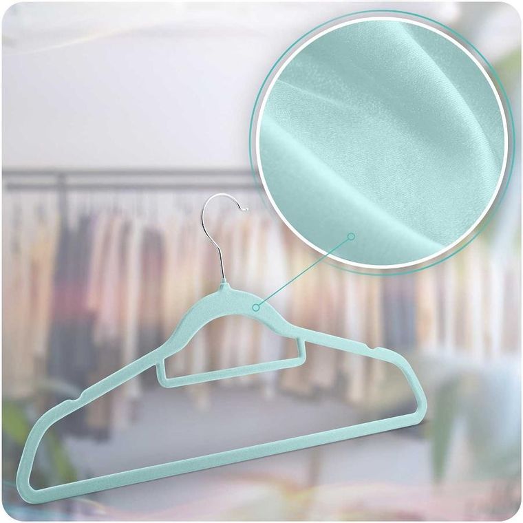 Massido, Welurowe wieszaki na ubrania, 20 szt., MS-859