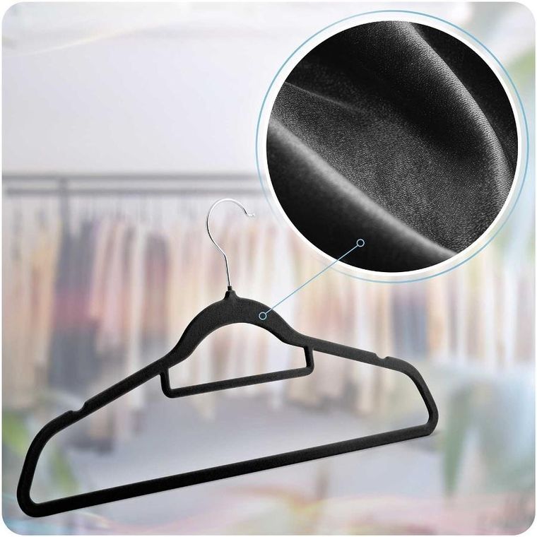 Massido, Welurowe wieszaki na ubrania, 20 szt., MS-859