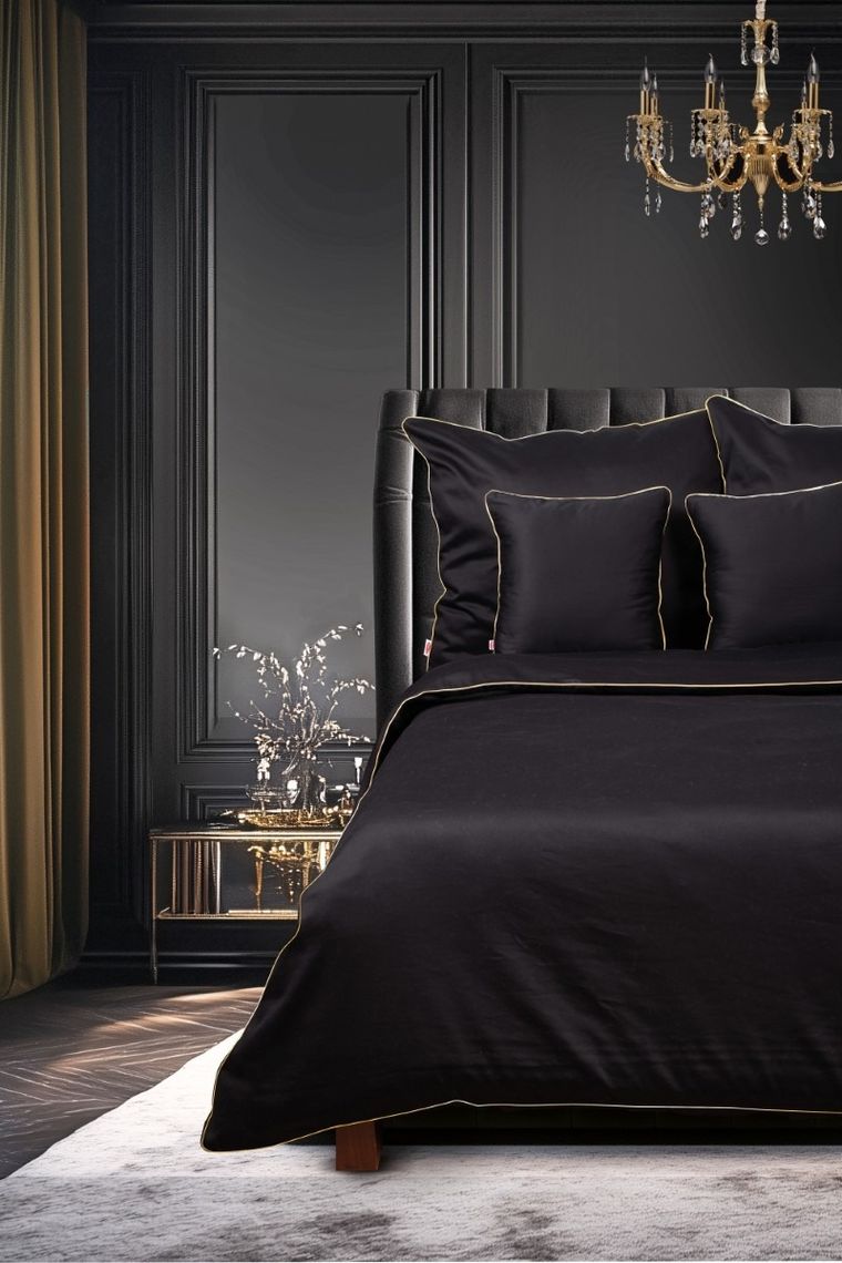 Matex, Gold Line, pościel satynowa, jednobarwna z wypustką, 160-200 cm