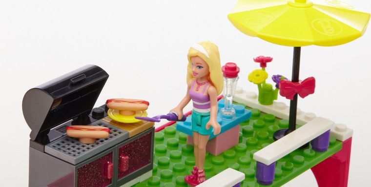 MEGA Bloks, Wspaniały domek Barbie, klocki, 222 elementy