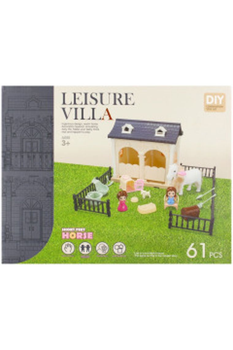 Mega Creative, Stajnia, domek do składania, 61 elementów