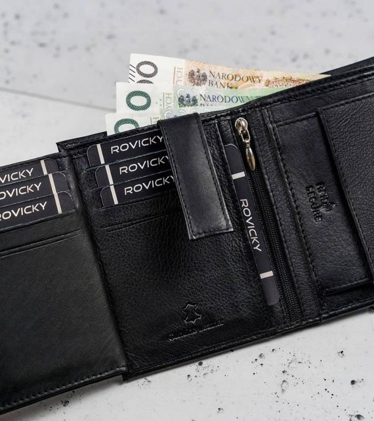 Męski portfel skórzany średnich rozmiarów, Ronaldo