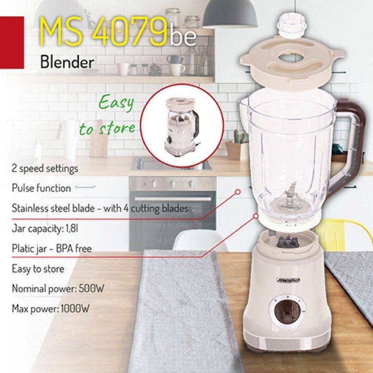 Mesko, blender kielichowy, MS 4079be