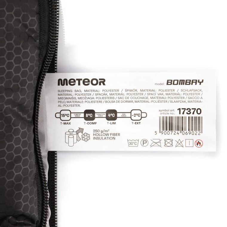 Meteor, Bombay, śpiwór, rozmiar L, miętowo-czarny