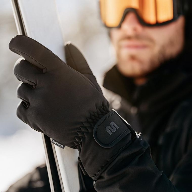 Meteor, Snorra, rękawice zimowe, czarne, rozmiar M