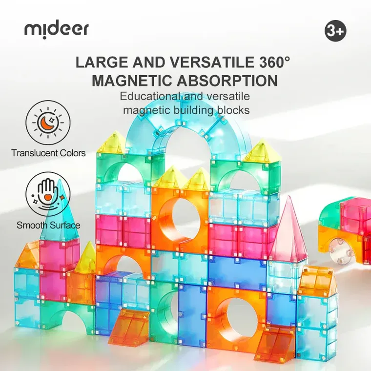 Mideer, klocki magnetyczne 3D, 20 elementów
