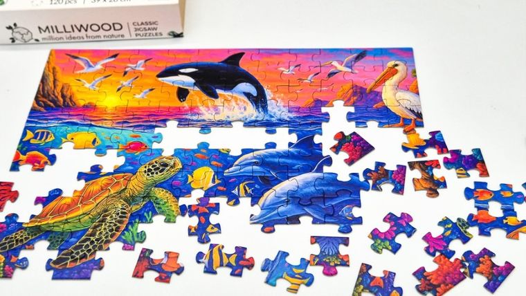 Milliwood, Głębia Oceanu, puzzle drewniane, 120 elementów