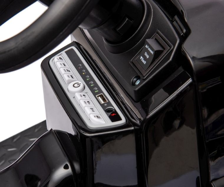 Milly Mally, Traktor, pojazd na akumulator z przyczepą, niebieski