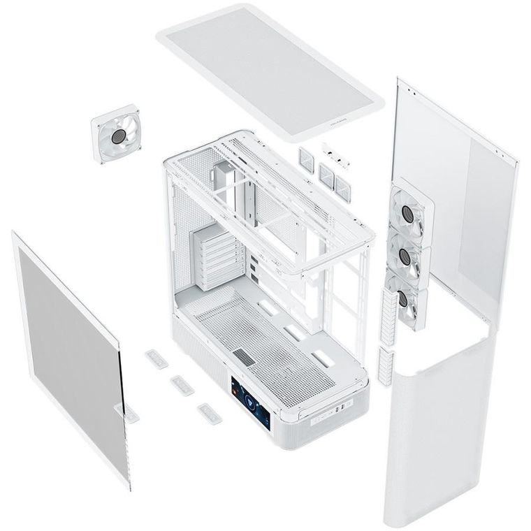 Modecom, Volcano, obudowa komputerowa, AQ400 ARGB MIDI, biała