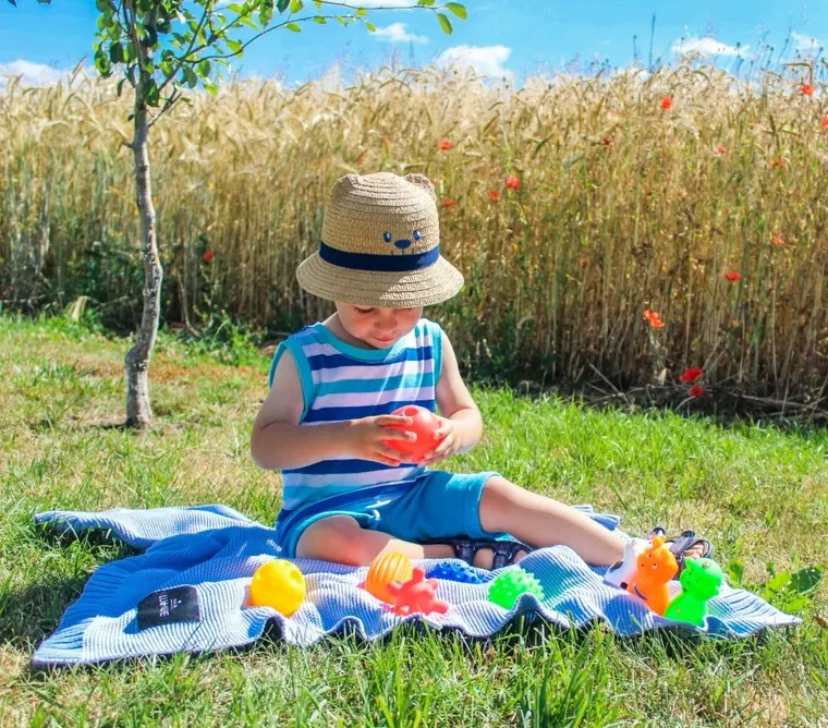 Mom's Care, Sensorky, piłeczki do masażu, piłeczki sensoryczne, 5 szt.