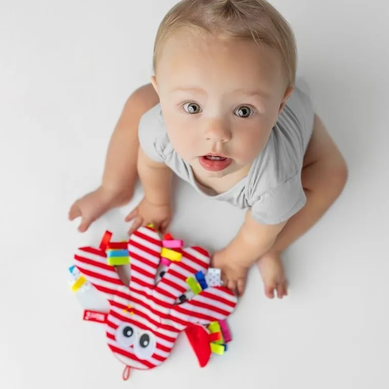 Mom's Care, szeleszcząca ośmiornica, zawieszka, kontrastowa zabawka sensoryczna