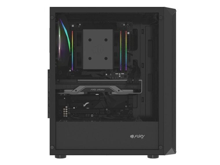 Natec, Fury Shobo SH4 RGB Midi Tower, obudowa komputerowa z oknem, czarna