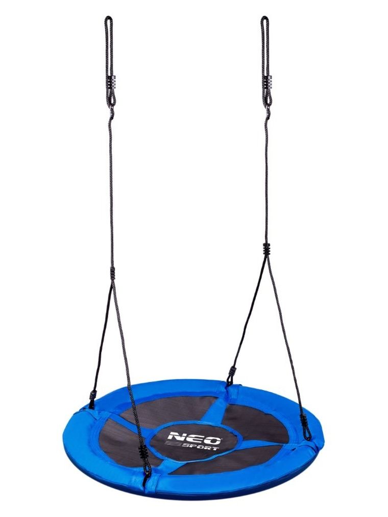 Neo-Sport, huśtawka okrągła, bocianie gniazdo, niebieskie, 95 cm