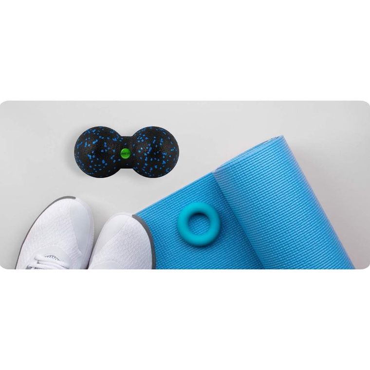 Neo-Sport, podwójna piłka do masażu i fitness, czarno-niebieska