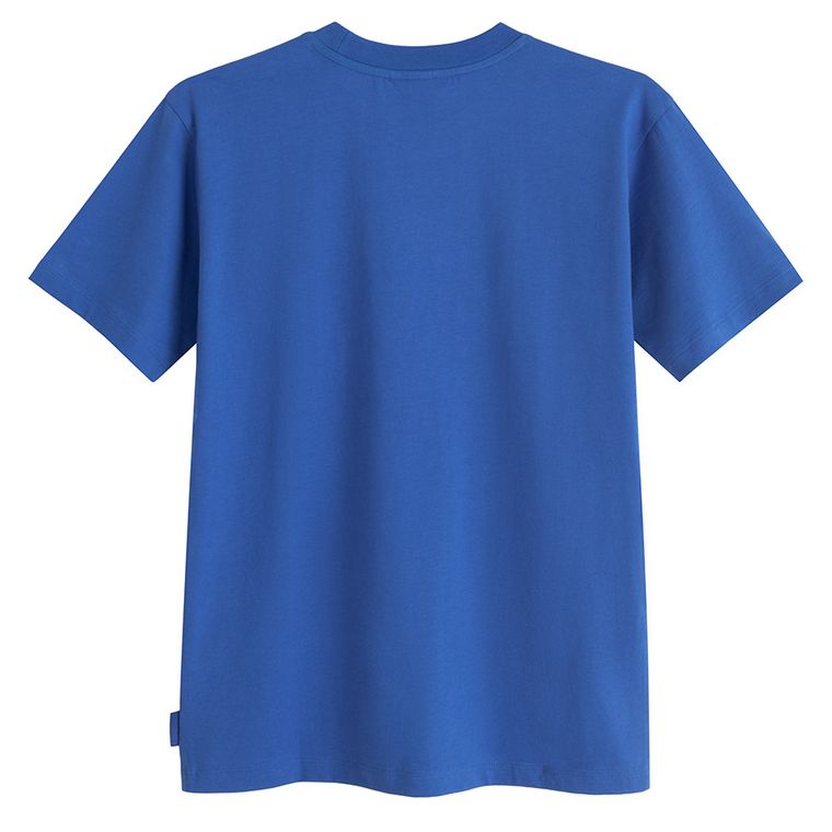 Niebieska koszulka basic o kroju relaxed NOWEAR
