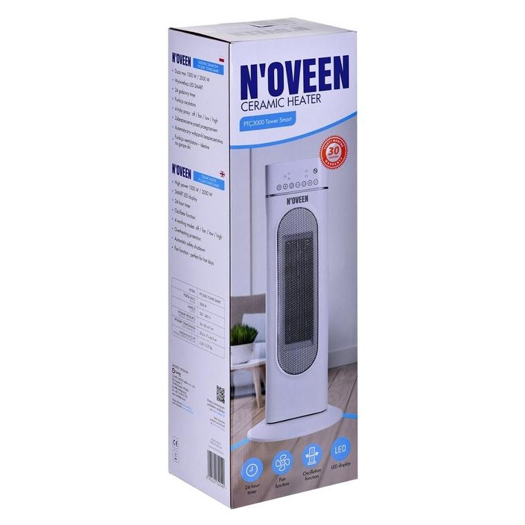 Noveen, Tower Smart, grzejnik ceramiczny, PTC3000