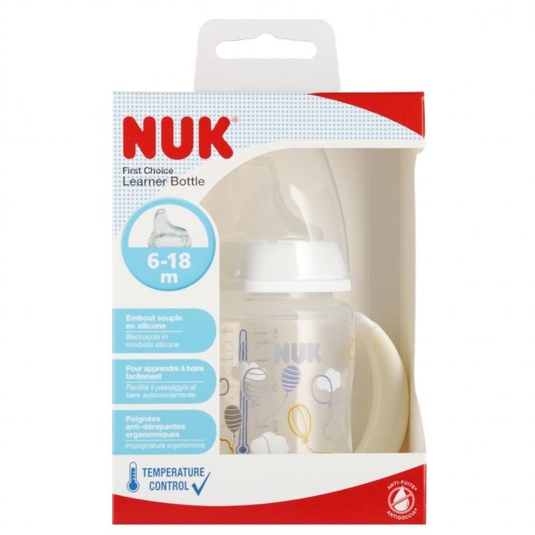Nuk, First, butelka z uchwytem, 6-18m, 150 ml, 1 szt.