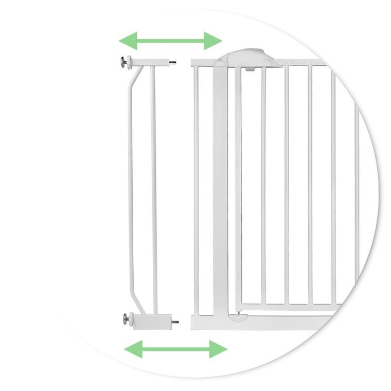 Nukido, barierka, bramka zabezpieczająca, biała