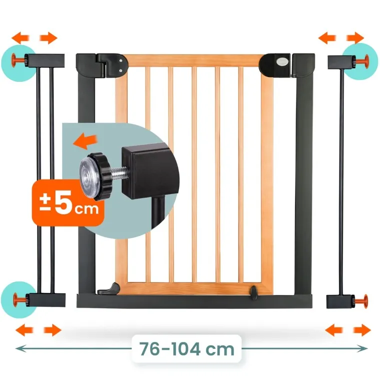 Nukido, barierka, bramka zabezpieczająca, czarna