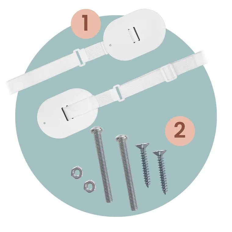 Nukido, barierka ochronna do łóżka, szara, 200 cm