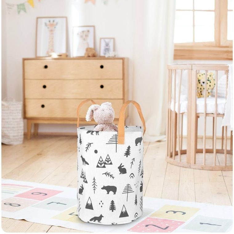 Nukido, kosz na zabawki, biały