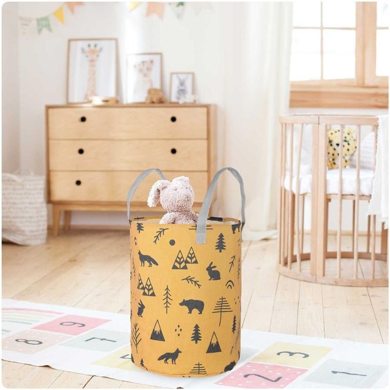 Nukido, kosz na zabawki, pomarańczowy