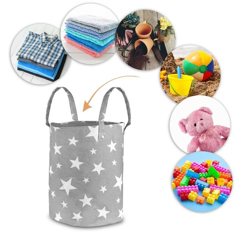 Nukido, kosz na zabawki, szary