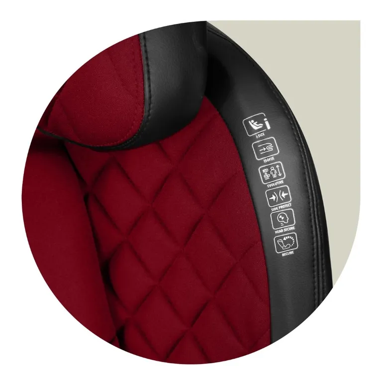 Nukido, Louis, fotelik samochodowy, czarno-czerwony, 15-36 kg