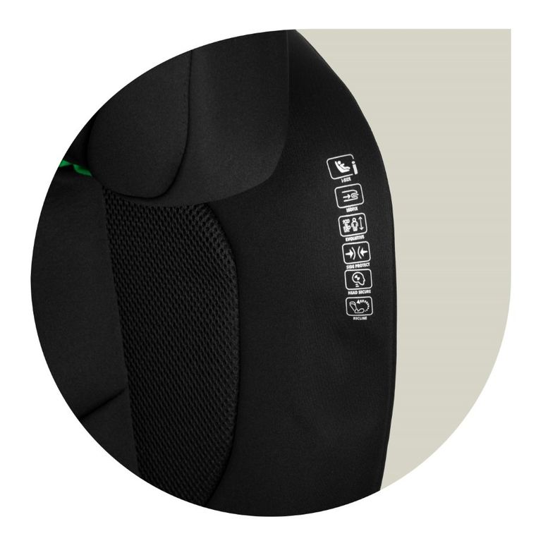 Nukido, Louis Soft, fotelik samochodowy, czarny, 15-36 kg