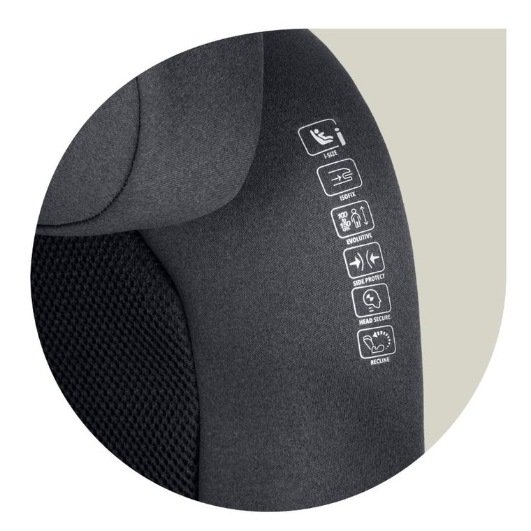 Nukido, Louis Soft, fotelik samochodowy, szary, 15-36 kg