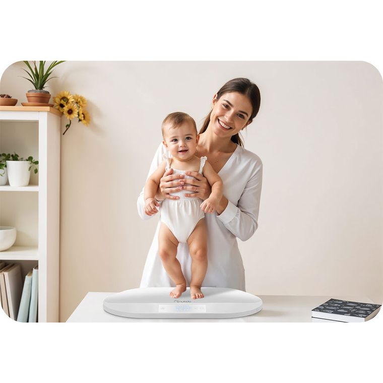 Nukido, NK-950, elektroniczna waga dla niemowląt, biała