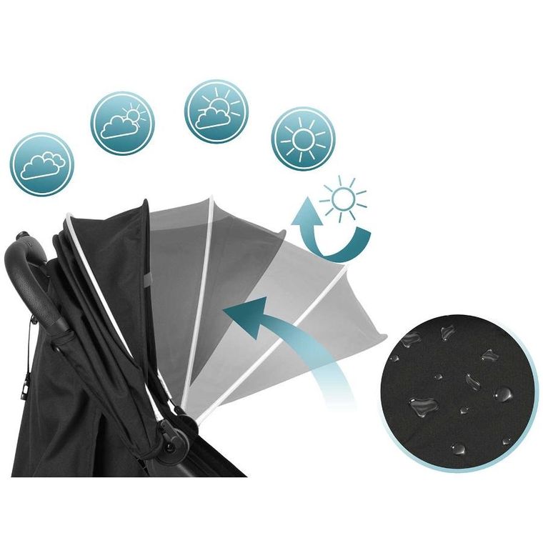 Nukido, Paseo, wózek dziecięcy, spacerówka, czarny