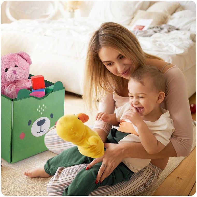 Nukido, pojemnik na zabawki i mata, zielony