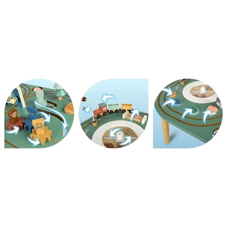 Nukido, stolik sensoryczny, drewniany