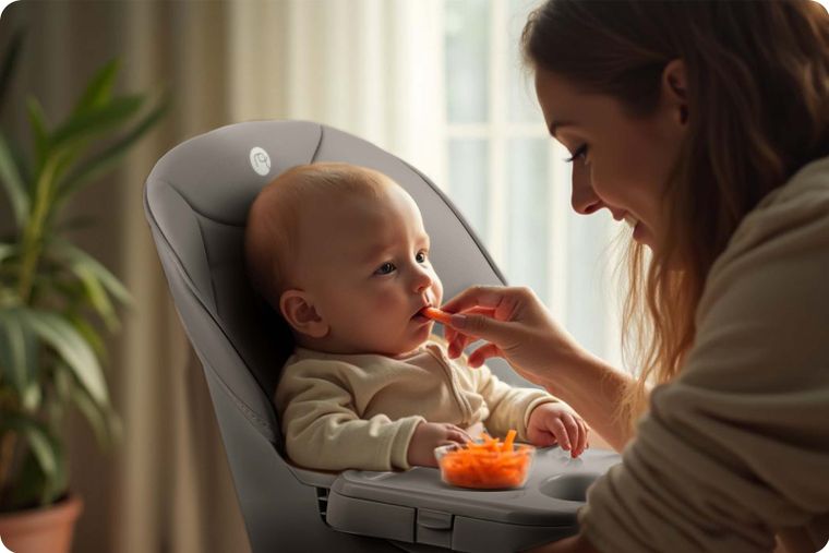 Nukido, Tilo, krzesełko do karmienia, szare