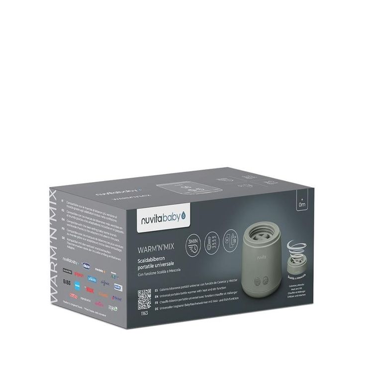 Nuvita, Warm'n'Mix, przenośny podgrzewacz do butelek z mlekiem dla niemowląt