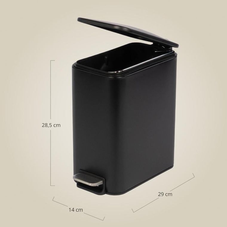 Nuxio, Balvo, wąski kosz łazienkowy, 5l