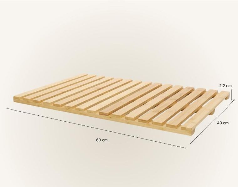 Nuxio, Sanno, podest łazienkowy z bambusa, 60-40 cm