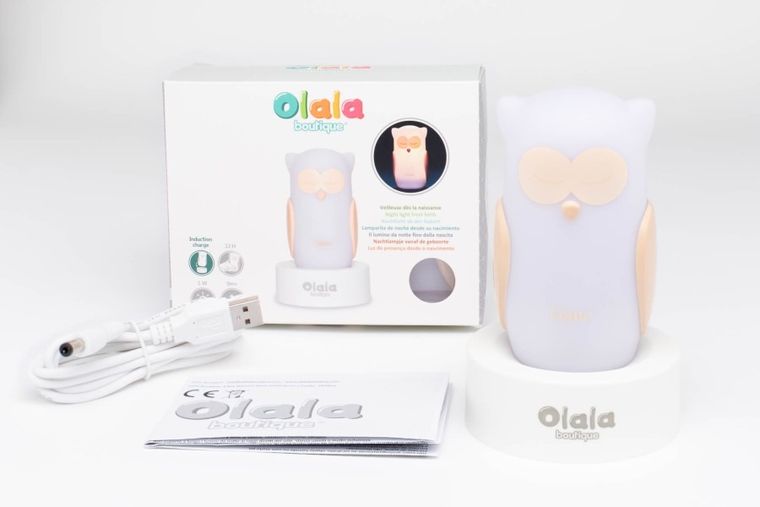 Olala, Sowa Come, lampka nocna LED, biała