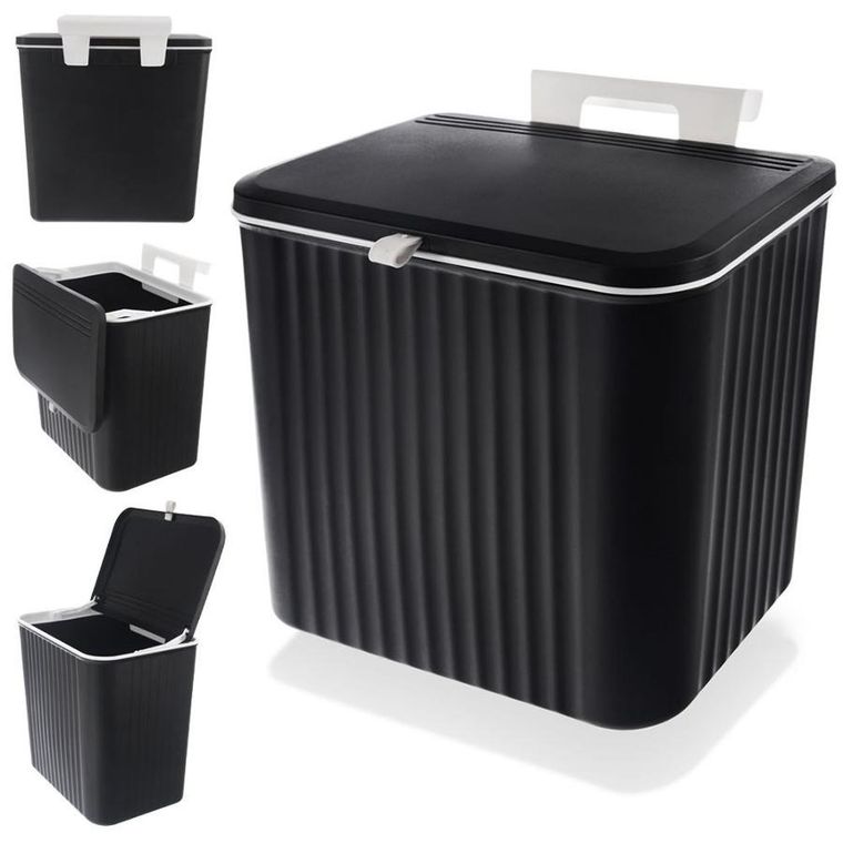 Orion, kosz na śmieci zawieszany, czarny, 13 l